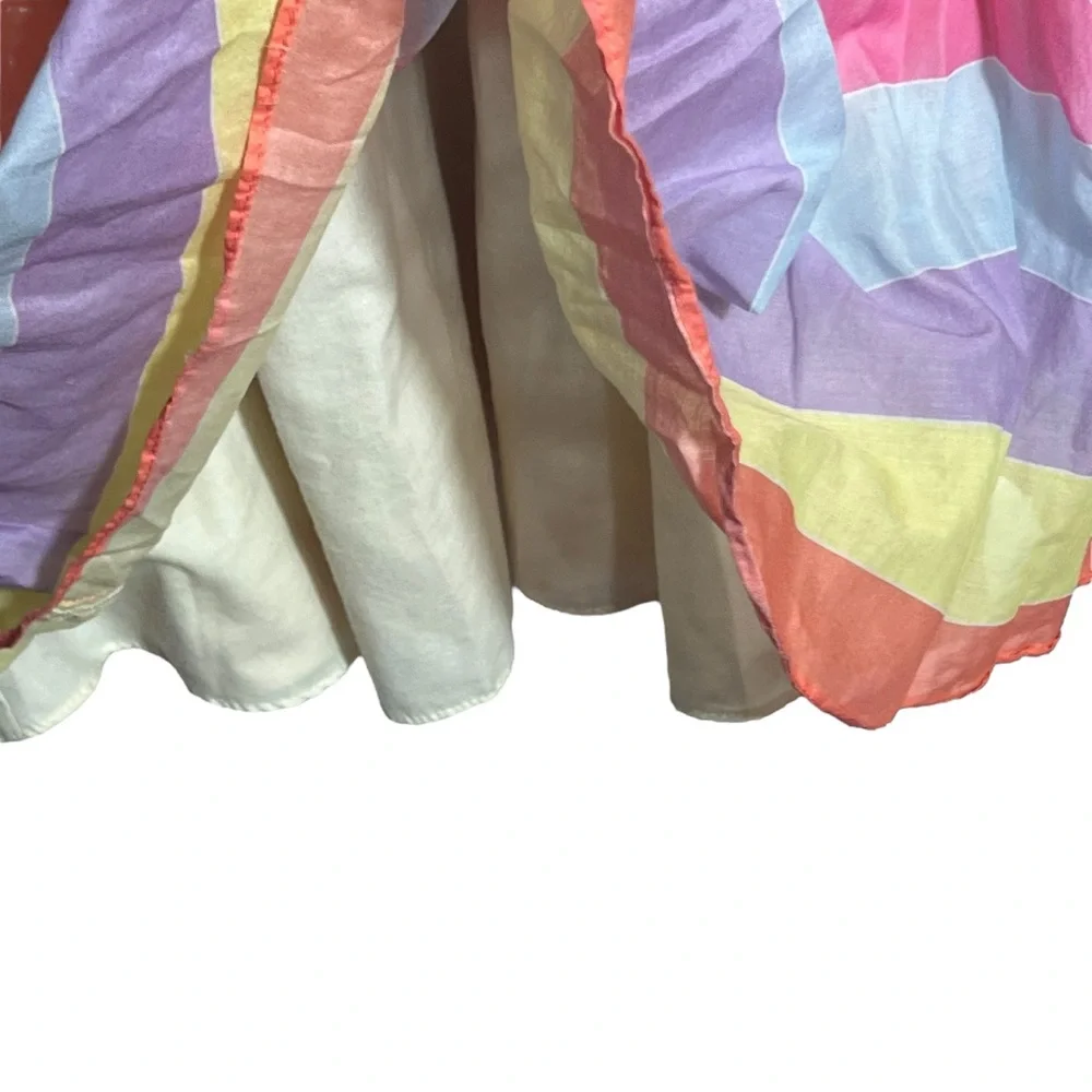 Tara Jarmon Multicolored Stripey Hourglass Midi Dress, French Size 38 - Picture 6 of 14